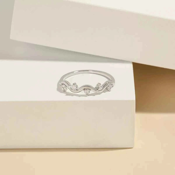 Zircon wave ring in 925 sterling silver — additional view 3
