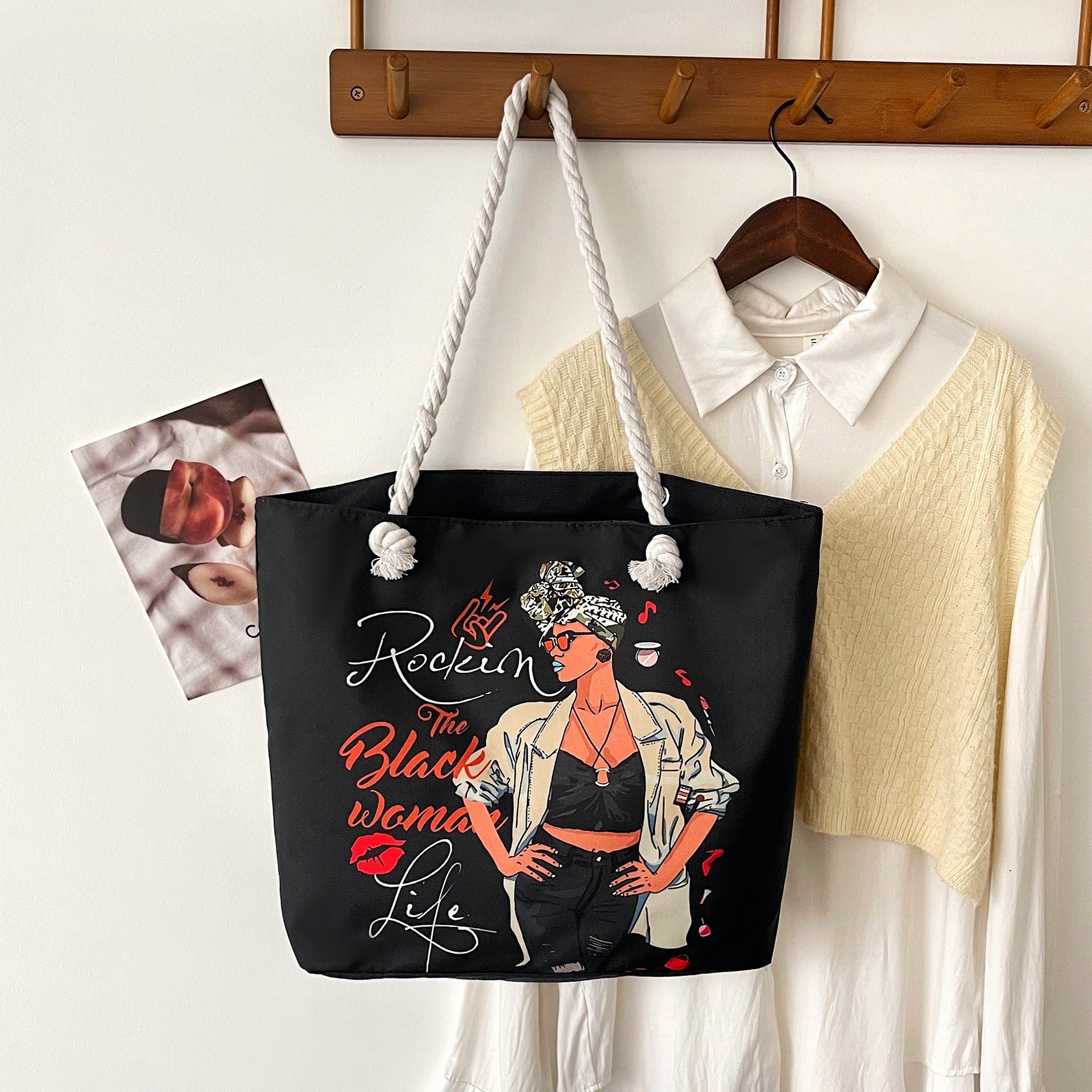 Canvas tote bag print pattern option 2