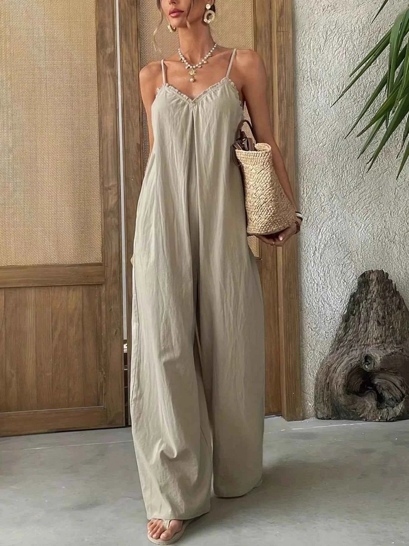 Sleeveless Wide Leg Casual Jumpsuit Secondary image