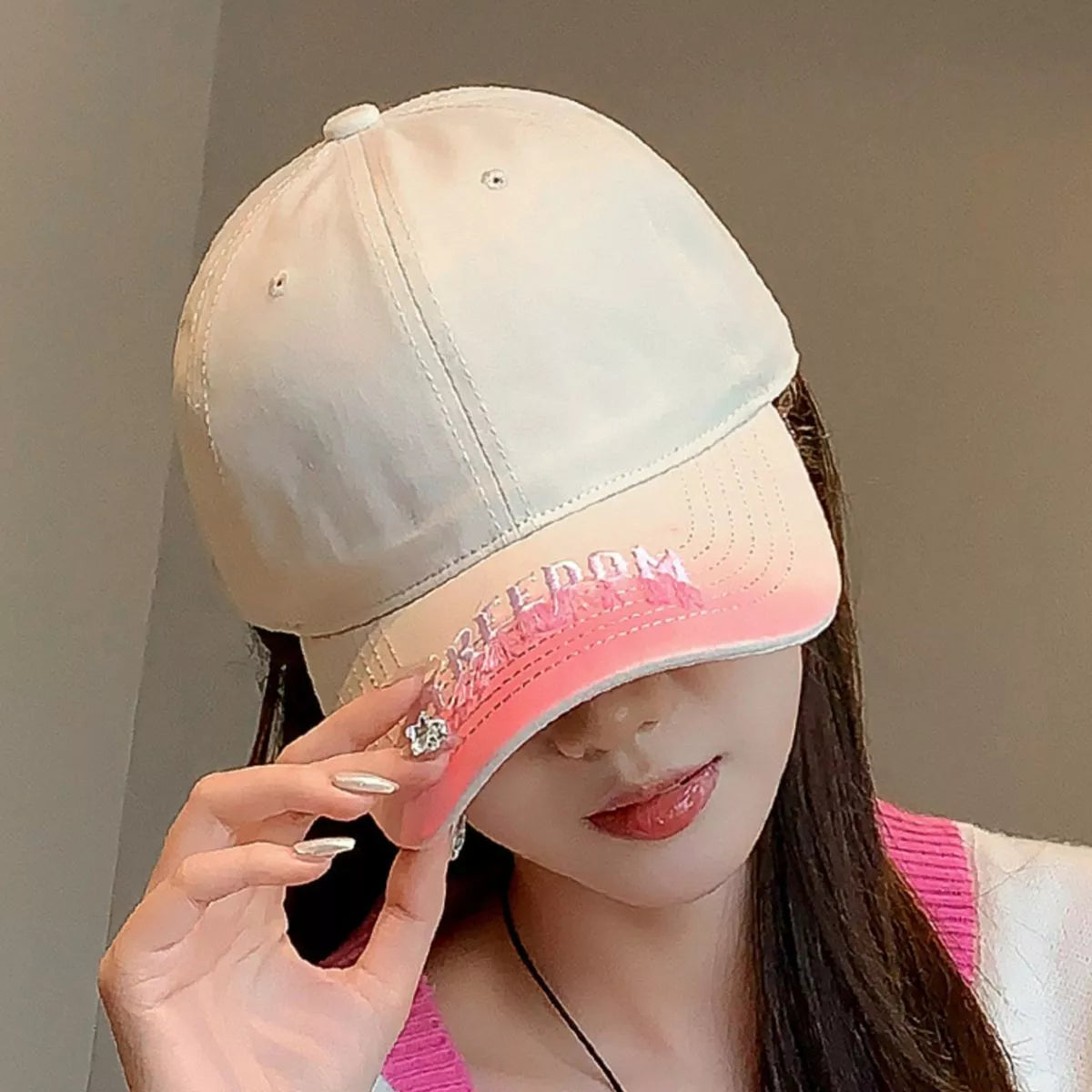 Gradient embroidered baseball cap — primary view Main image