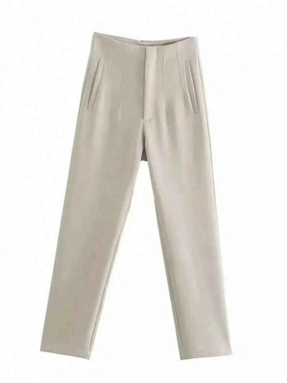 High-Waisted Straight-Leg Pants for Effortless Style and Ultimate Comfort - Splashis