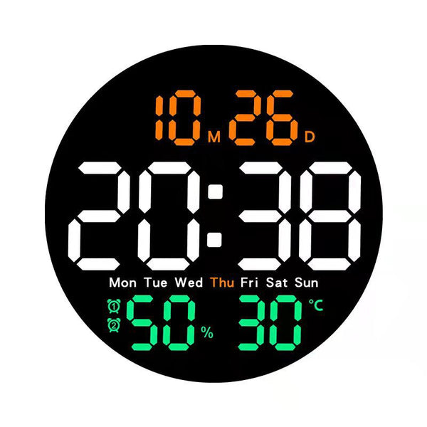 Multi-Function Digital Wall Clock with Temperature Humidity Display view 9