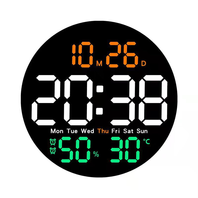 Multi-Function Digital Wall Clock with Temperature Humidity Display view 14