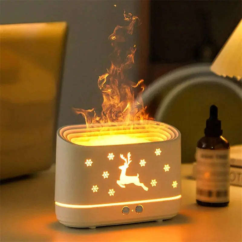 Flame Aroma Diffuser Humidifier Splashis aesthetic home decor affordable diffuser air moisturizer ambient lighting aroma diffuser aromatherapy aromatherapy for sleep aromatherapy humidifier auto shutoff diffuser autoshutoff baby room humidifier