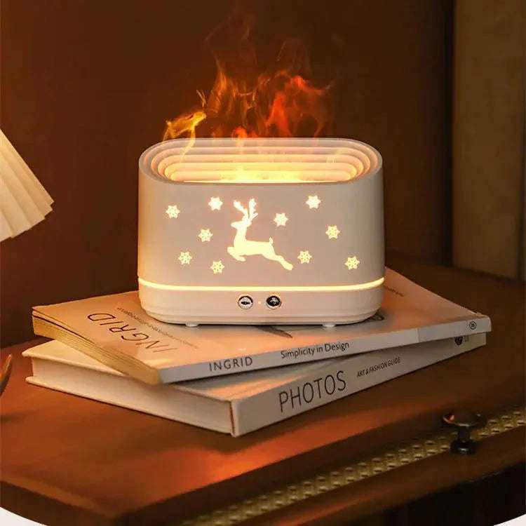 Flame Aroma Diffuser Humidifier Splashis aesthetic home decor affordable diffuser air moisturizer ambient lighting aroma diffuser aromatherapy aromatherapy for sleep aromatherapy humidifier auto shutoff diffuser autoshutoff baby room humidifier