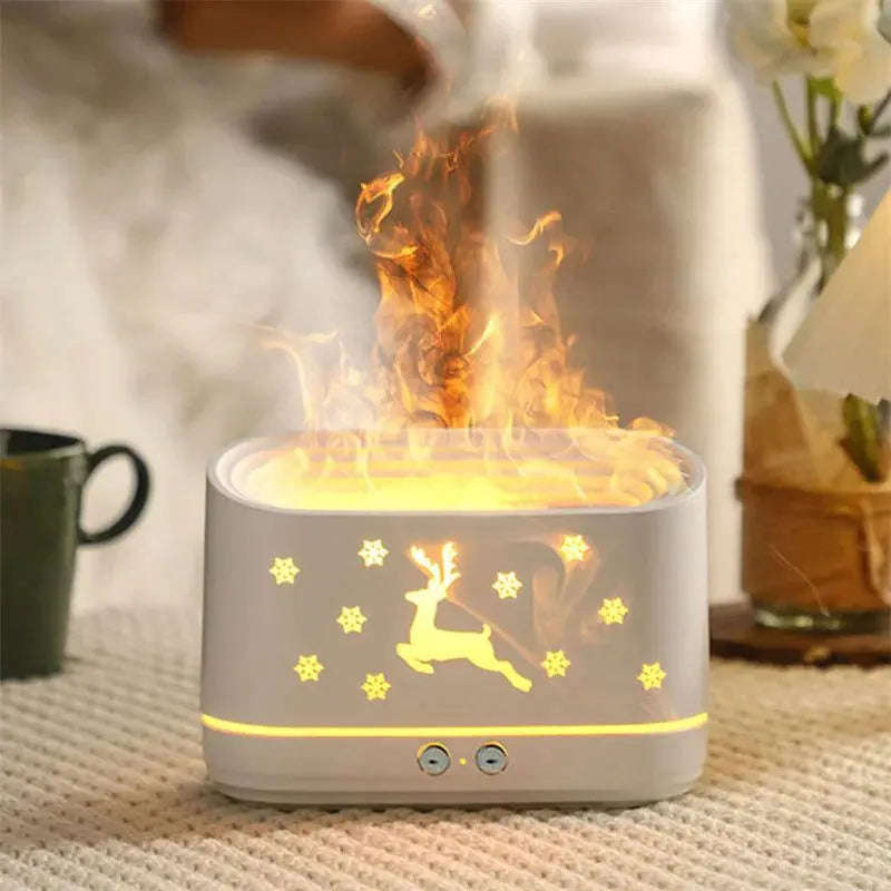 Flame Aroma Diffuser Humidifier Splashis aesthetic home decor affordable diffuser air moisturizer ambient lighting aroma diffuser aromatherapy aromatherapy for sleep aromatherapy humidifier auto shutoff diffuser autoshutoff baby room humidifier