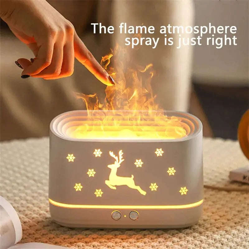 Flame Aroma Diffuser Humidifier Splashis aesthetic home decor affordable diffuser air moisturizer ambient lighting aroma diffuser aromatherapy aromatherapy for sleep aromatherapy humidifier auto shutoff diffuser autoshutoff baby room humidifier