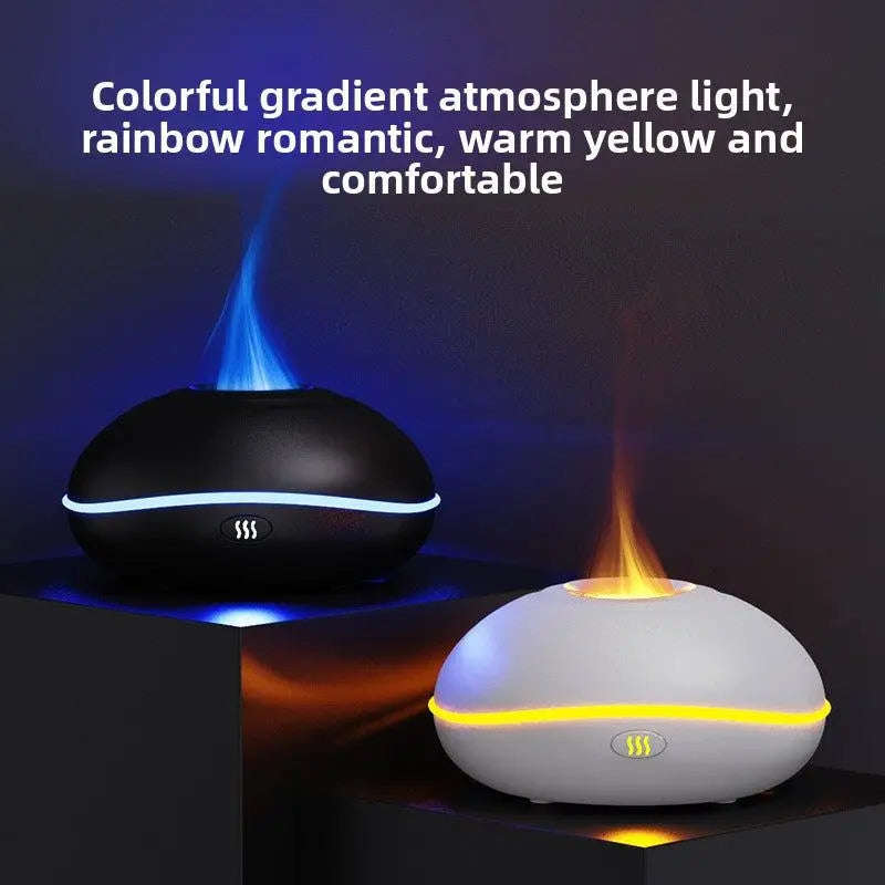 Flame Glow Ultrasonic Aroma Diffuser Splashis 3-in-1 diffuser  humidifier light ambient light ambient light humidifier anxiety relief aromatherapy aroma diffuser aromatherapy aromatherapy humidifier auto shut-off  diffuser bedroom diffuser