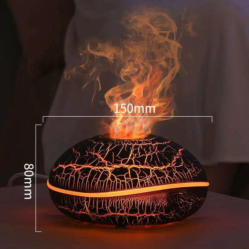 Flame Glow Ultrasonic Aroma Diffuser Splashis 3-in-1 diffuser  humidifier light ambient light ambient light humidifier anxiety relief aromatherapy aroma diffuser aromatherapy aromatherapy humidifier auto shut-off  diffuser bedroom diffuser