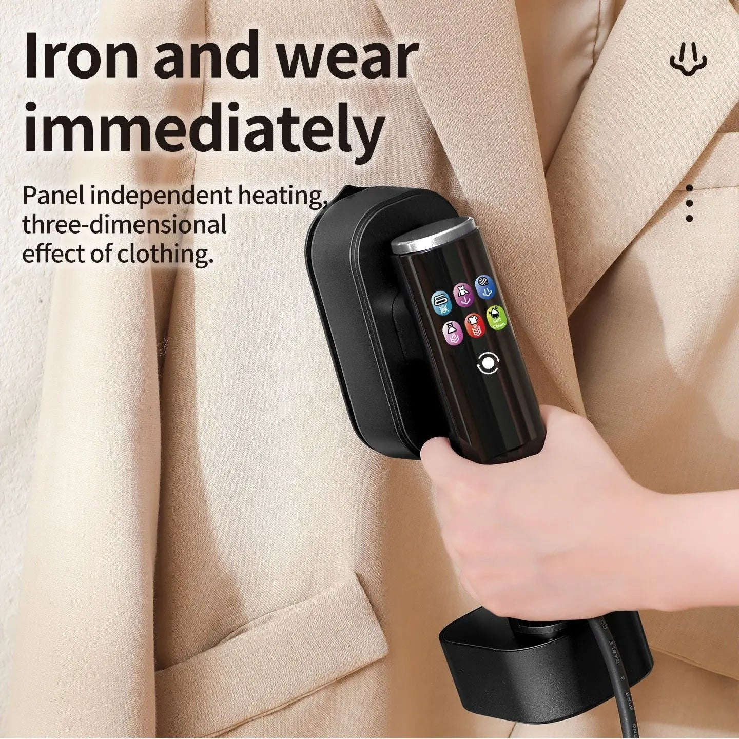 Flex Foldable Garment Steamer Splashis 1300W clothes steamer 6 temperature steamer best portable steamer 2026 compact clothes steamer dual voltage steamer fabric steamer handheld foldable garment steamer foldable travel steamer garment steamer