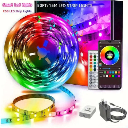 Glow Smart RGB Music LED Strip Lights Splashis 10m led strip 16 million colors 24v-led-strip 30000 hour 30000-hour-led 3535-led 5m led strip accent-lighting adhesive-led-lights aesthetic-lights affordable-smart-lights ambient-lighting