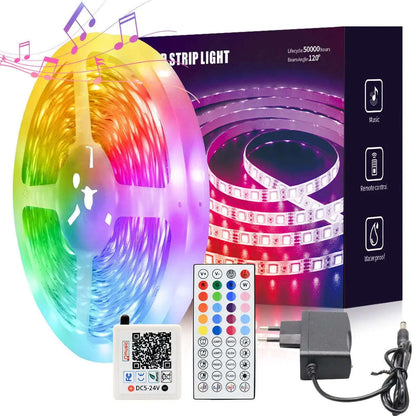 Glow Smart RGB Music LED Strip Lights Splashis 10m led strip 16 million colors 24v-led-strip 30000 hour 30000-hour-led 3535-led 5m led strip accent-lighting adhesive-led-lights aesthetic-lights affordable-smart-lights ambient-lighting