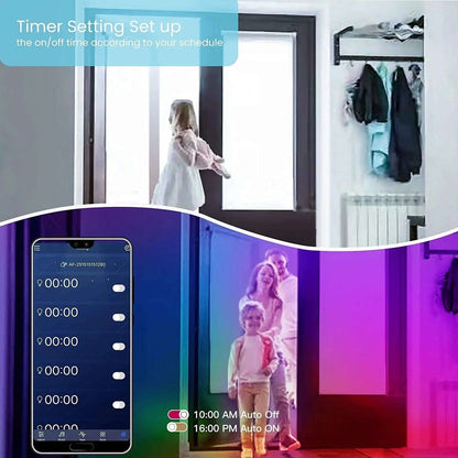 Glow Strip 50ft RGB LED Lights Splashis 16 million color led lights 16 million colors 5 star led 50000 hour led 50ft led lights accent wall lights adhesive led strip aesthetic lighting aesthetic room lights affordable led alexa compatible