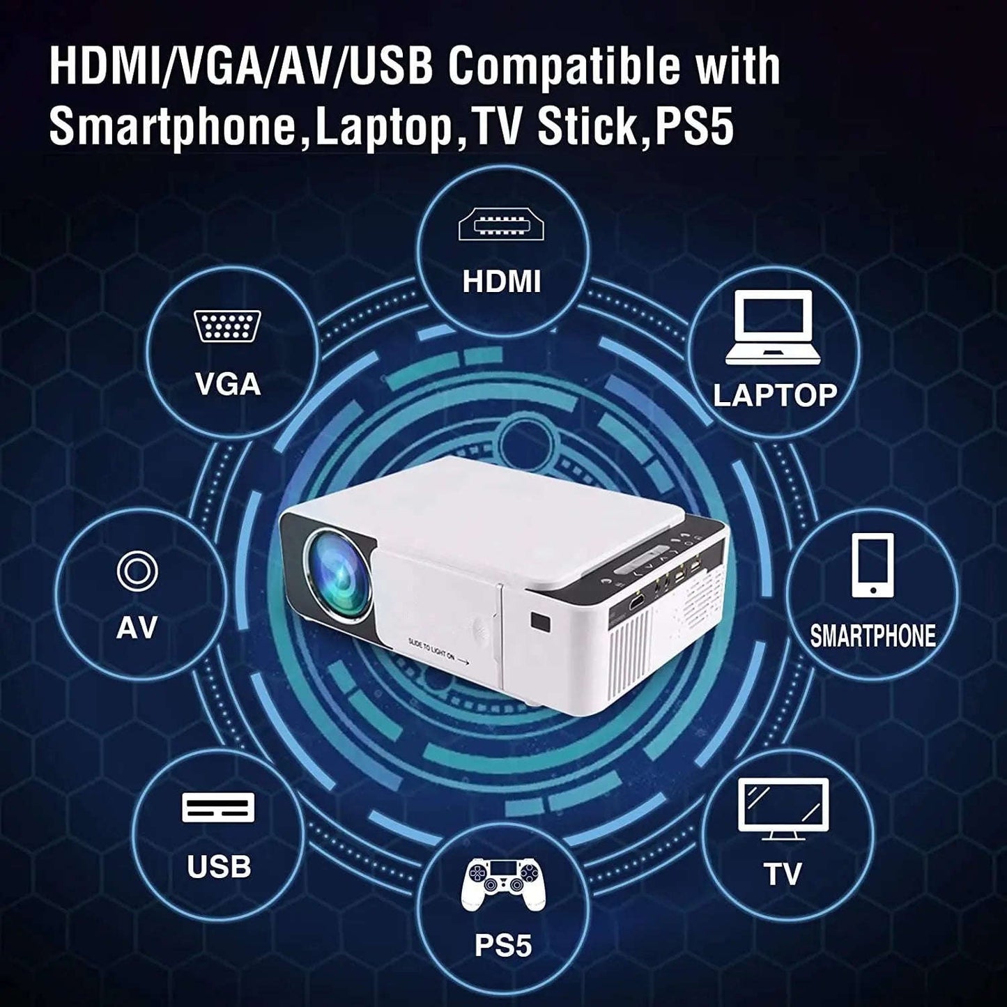 Home Cinema HD Mini Projector Splashis 1080p HD  projector 1080p-projector 2024-projector 55W LED projector affordable-projector apartment-projector backyard-movie-projector bedroom-projector beginner  projector best mini  projector