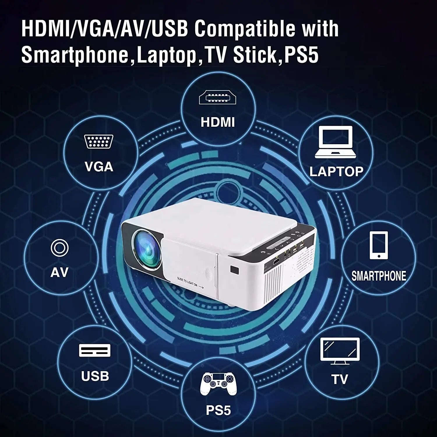 Home Cinema HD Mini Projector Splashis 1080p HD  projector 1080p-projector 2024-projector 55W LED projector affordable-projector apartment-projector backyard-movie-projector bedroom-projector beginner  projector best mini  projector