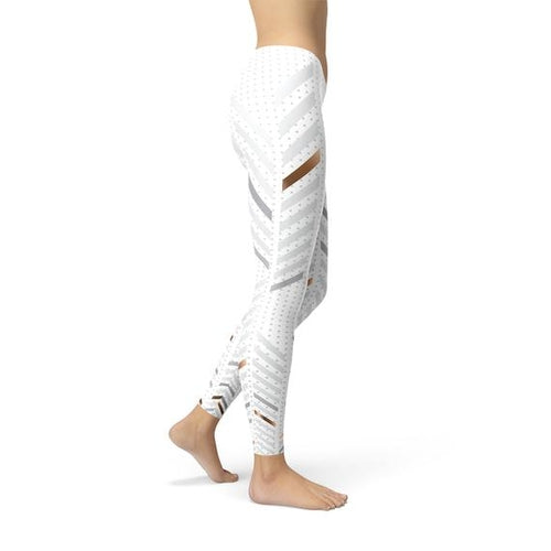Women White USA premium Leggings - Splashis