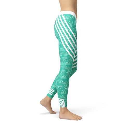 Turquoise Sports Leggings - Splashis