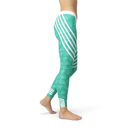 Turquoise Sports Leggings - Splashis