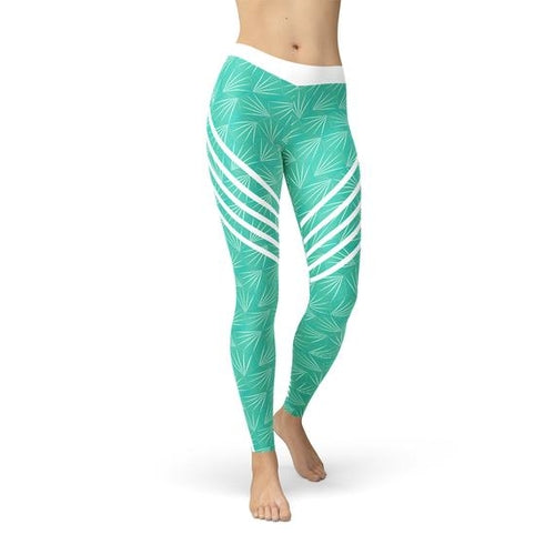 Turquoise Sports Leggings - Splashis
