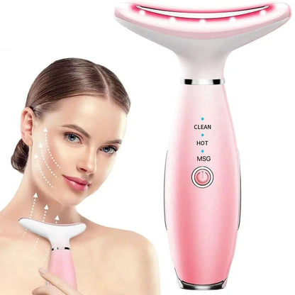 Intelligent Face & Neck Massager Splashis face and neck massager heated facial massager anti aging face massager vibration facial beauty device neck wrinkle remover device facial skin tightening massager portable beauty device gift-box