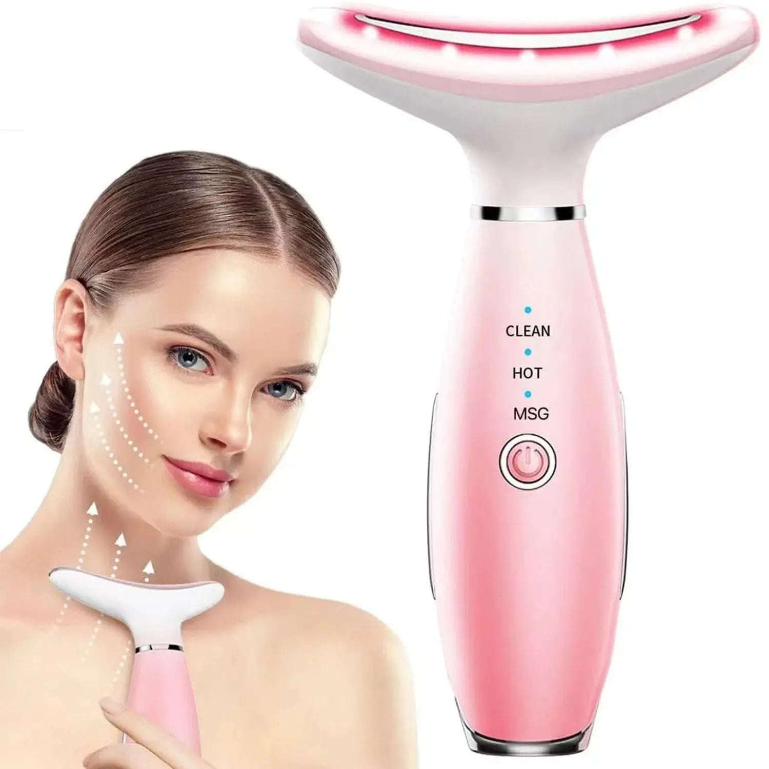 Intelligent Face & Neck Massager Splashis face and neck massager heated facial massager anti aging face massager vibration facial beauty device neck wrinkle remover device facial skin tightening massager portable beauty device gift-box