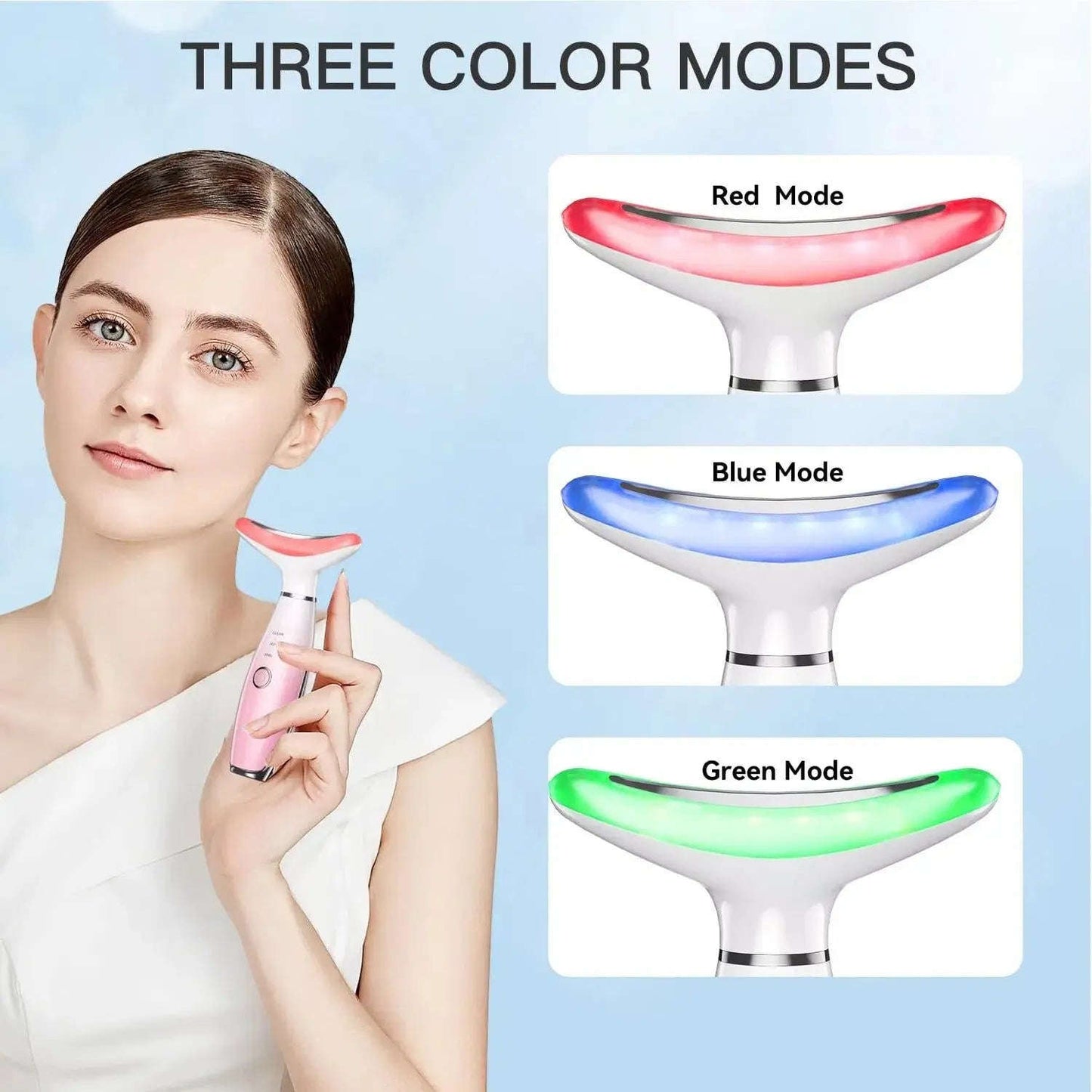 Intelligent Face & Neck Massager Splashis face and neck massager heated facial massager anti aging face massager vibration facial beauty device neck wrinkle remover device facial skin tightening massager portable beauty device gift-box
