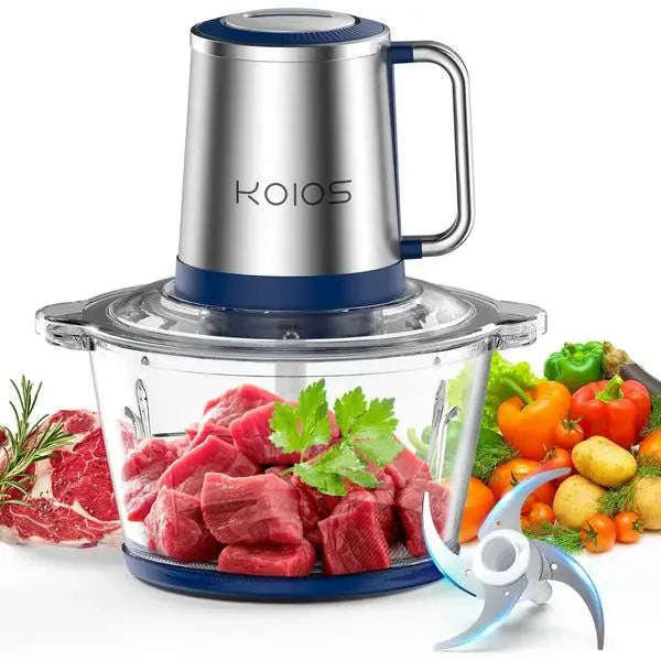 KOIOS™ 300W Electric Food Processor Splashis baby food maker blender chopper cooking appliance electric chopper electric grinder food chopper food processor kitchen appliance kitchen gadget kitchen tools meal prep tool meat grinder mini food