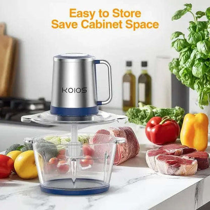 KOIOS™ 300W Electric Food Processor Splashis baby food maker blender chopper cooking appliance electric chopper electric grinder food chopper food processor kitchen appliance kitchen gadget kitchen tools meal prep tool meat grinder mini food