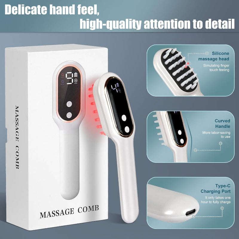 Laser scalp Therapy Comb Splashis 9-speed-massager adjustable-intensity advanced-technology affordable-luxury age-related-thinning aging-reversal alopecia-treatment anagen-activation anti-hair-loss anti-inflammatory antibacterial-therapy