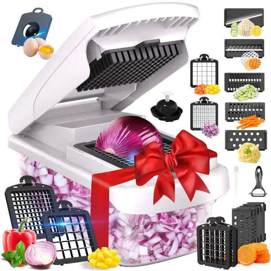 Master 15-in-1 Vegetable Chopper Splashis 5-star rated ABS plastic affordable luxury all-in-one kitchen apartment kitchen best value birthday gifts bowl meal prep busy professional chef gifts chopping tool coleslaw cutter compact kitchen gadget