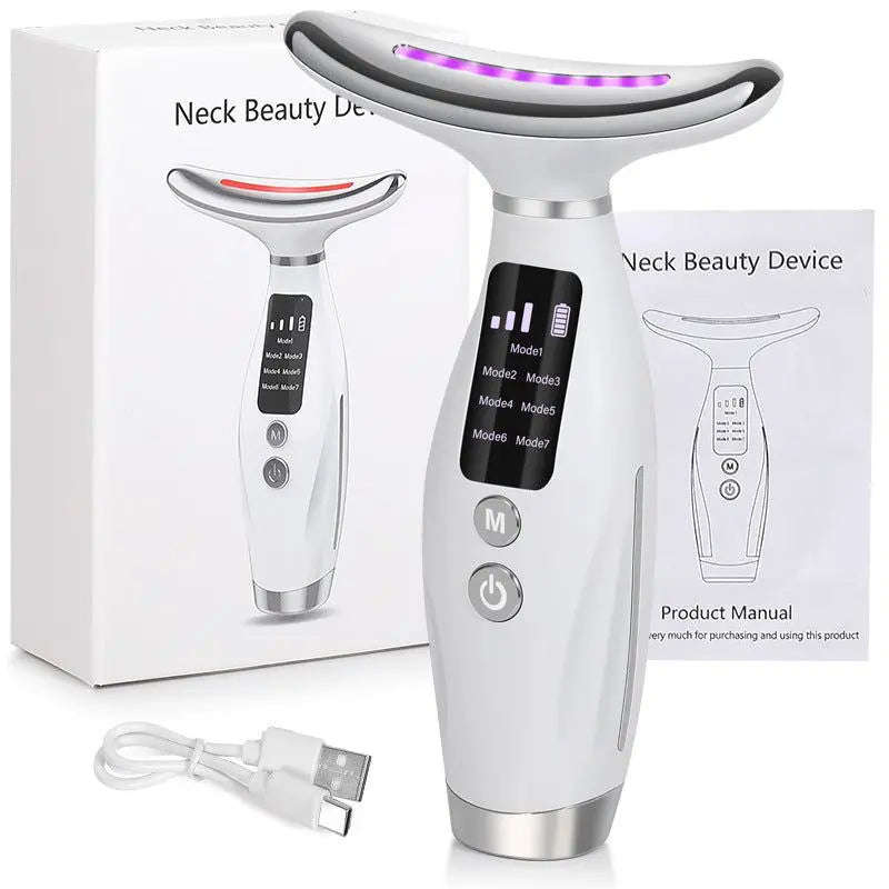 Microcurrent Neck & Face Massager Splashis affordable NuFACE alternative anti wrinkle neck device best neck massager 2026 face and neck lifting tool face lifting device facial toning device heated face massager IPX5 waterproof face massager LED