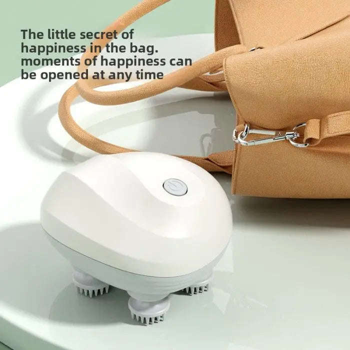 Mini Electric Head Massager Splashis 50 Percent Off Adjustable Speed Affordable Massager Anniversary Gift Anxiety Relief Best Gift For Relaxation Best Head Massager 2025 Best Scalp Massager 2025 Better Sleep Birthday Gift Blood Circulation Blue