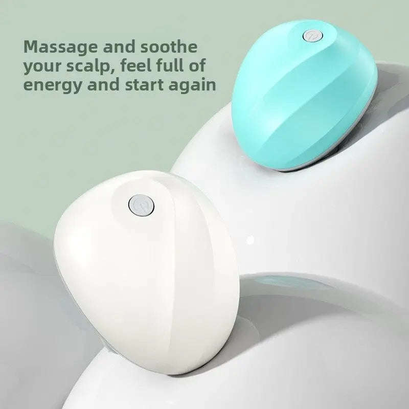 Mini Electric Head Massager Splashis 50 Percent Off Adjustable Speed Affordable Massager Anniversary Gift Anxiety Relief Best Gift For Relaxation Best Head Massager 2025 Best Scalp Massager 2025 Better Sleep Birthday Gift Blood Circulation Blue