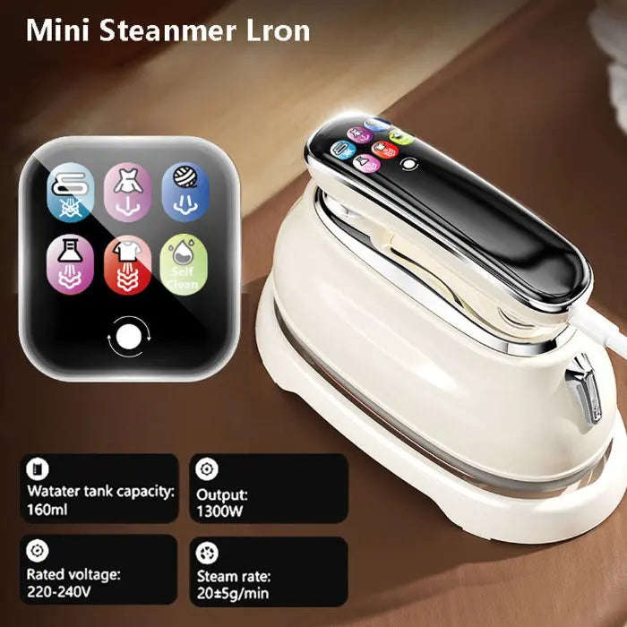 Mini Portable Garment Steamer Splashis 1300W garment steamer 2 in 1 steamer iron best travel steamer 2026 clothes steamer portable compact garment steamer foldable steamer garment steamer with dry iron handheld steamer iron mini garment steamer