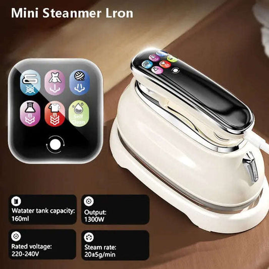 Mini Portable Garment Steamer Splashis 1300W garment steamer 2 in 1 steamer iron best travel steamer 2026 clothes steamer portable compact garment steamer foldable steamer garment steamer with dry iron handheld steamer iron mini garment steamer