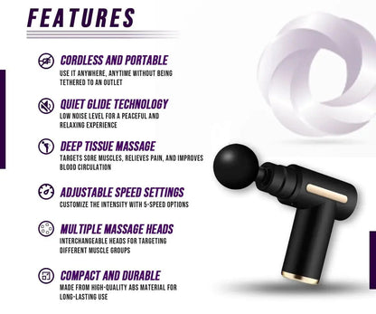 Cordless Deep Tissue Massage Gun-Personal Care Appliances-Splashis-Splashis