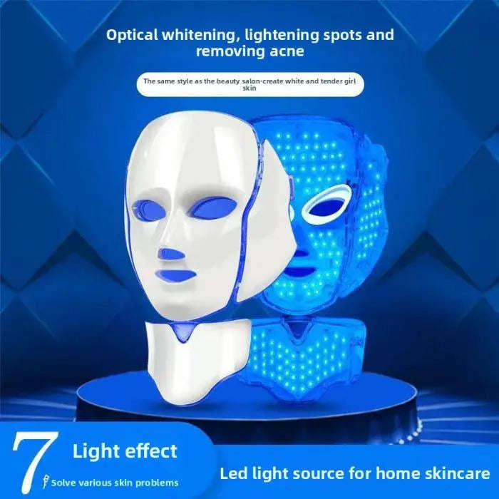 Photon therapy Face & Neck Mask Splashis 7 color LED face mask with neck adjustable LED face mask anti aging face neck mask anti aging neck device collagen boost face neck complete LED therapy system face and neck light therapy face neck anti