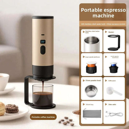 Portable Espresso Machine Splashis backpacking coffee battery powered coffee camping coffee maker capsule coffee maker cordless coffee maker digital nomad coffee espresso on the go gift for coffee lover mini espresso machine Nespresso portable