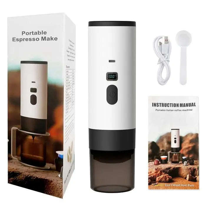Portable Espresso Machine Splashis backpacking coffee battery powered coffee camping coffee maker capsule coffee maker cordless coffee maker digital nomad coffee espresso on the go gift for coffee lover mini espresso machine Nespresso portable
