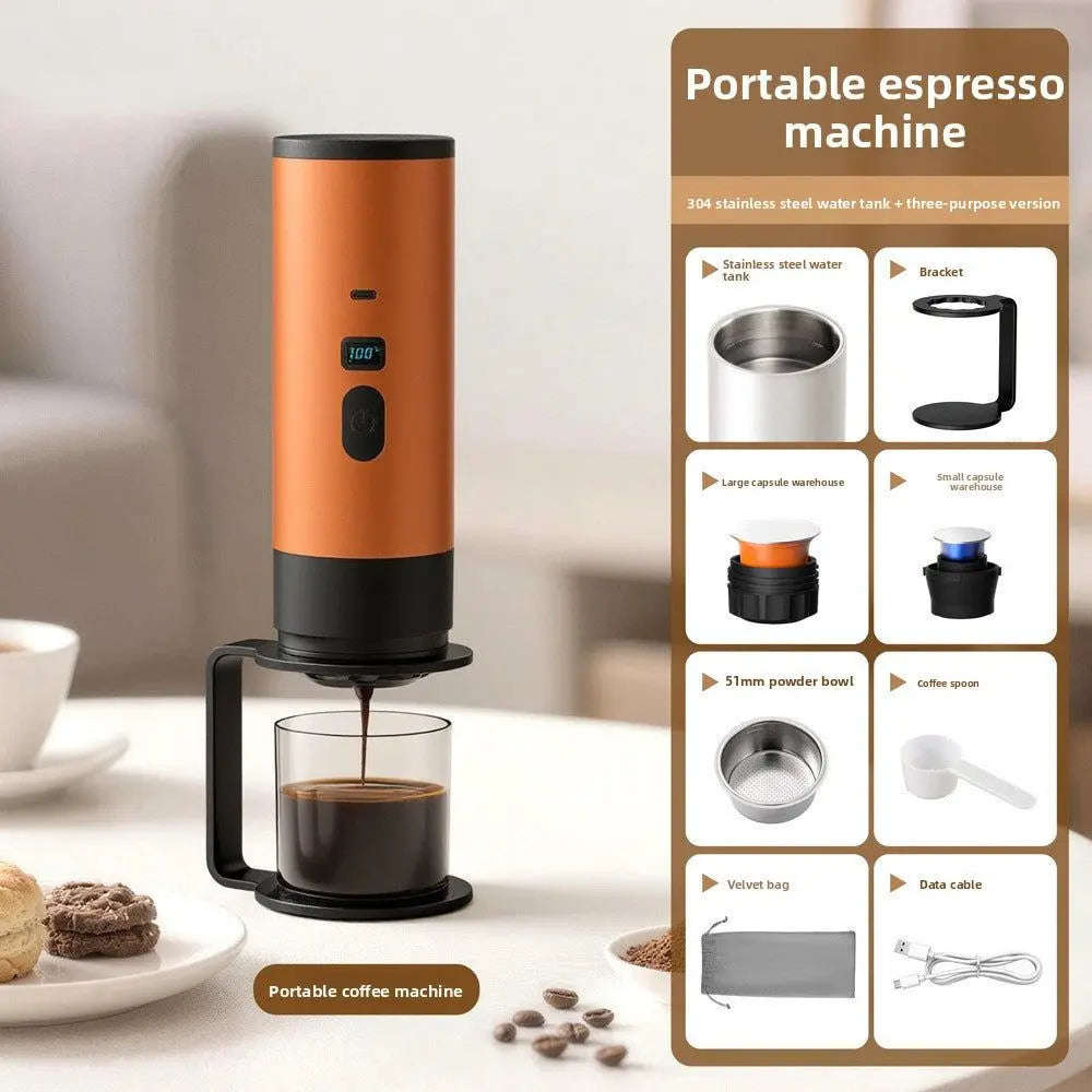 Portable Espresso Machine Splashis backpacking coffee battery powered coffee camping coffee maker capsule coffee maker cordless coffee maker digital nomad coffee espresso on the go gift for coffee lover mini espresso machine Nespresso portable