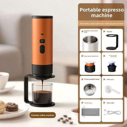 Portable Espresso Machine Splashis backpacking coffee battery powered coffee camping coffee maker capsule coffee maker cordless coffee maker digital nomad coffee espresso on the go gift for coffee lover mini espresso machine Nespresso portable