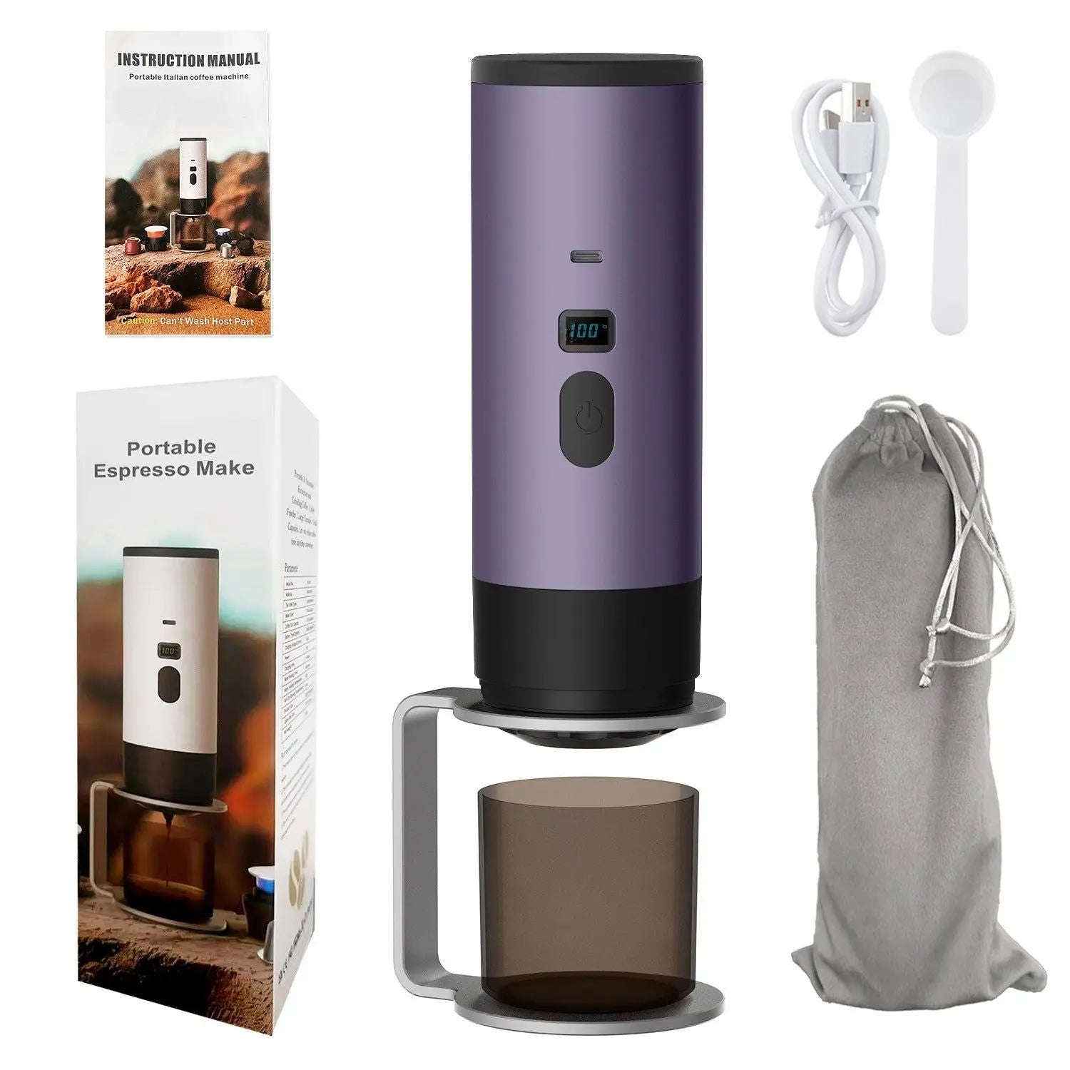 Portable Espresso Maker - Compact and Travel-Friendly Espresso Machine-Kitchen Appliances-Splashis-Splashis