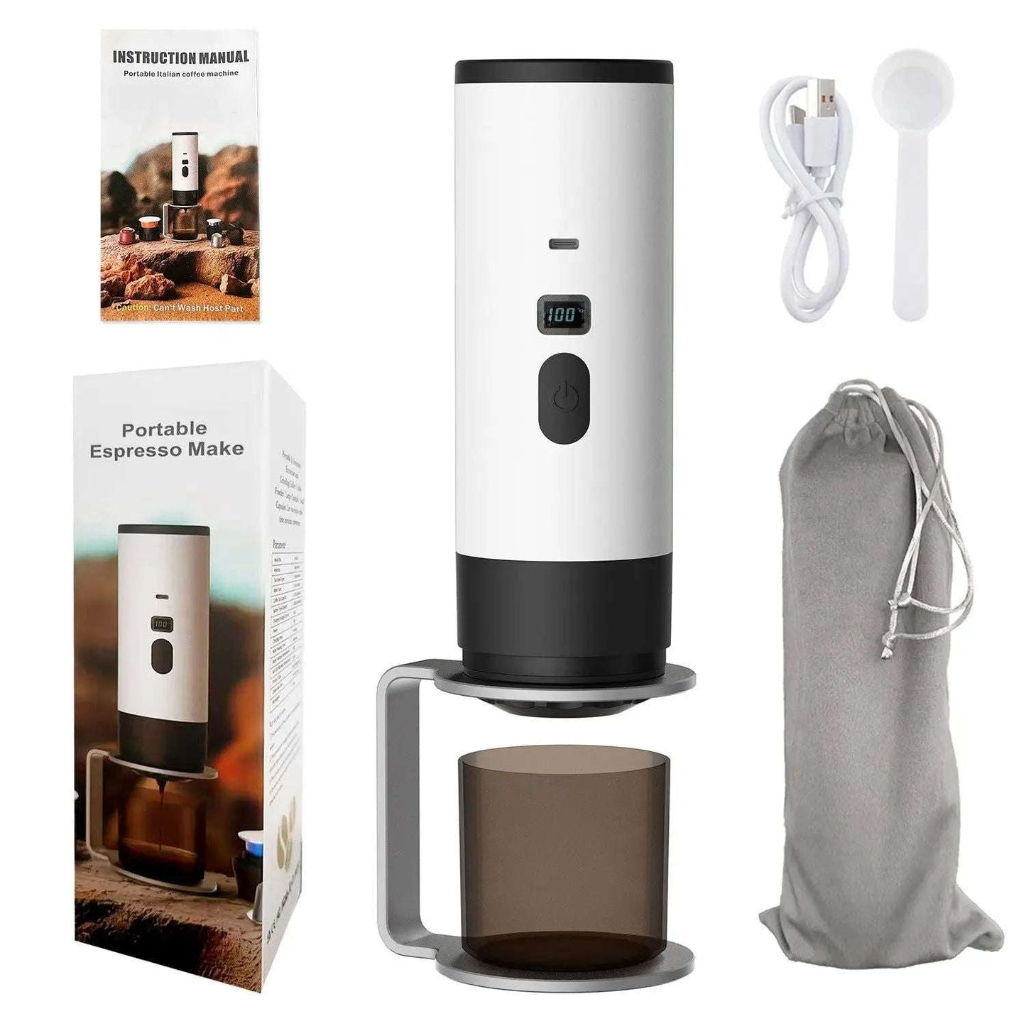 Portable Espresso Machine Splashis backpacking coffee battery powered coffee camping coffee maker capsule coffee maker cordless coffee maker digital nomad coffee espresso on the go gift for coffee lover mini espresso machine Nespresso portable