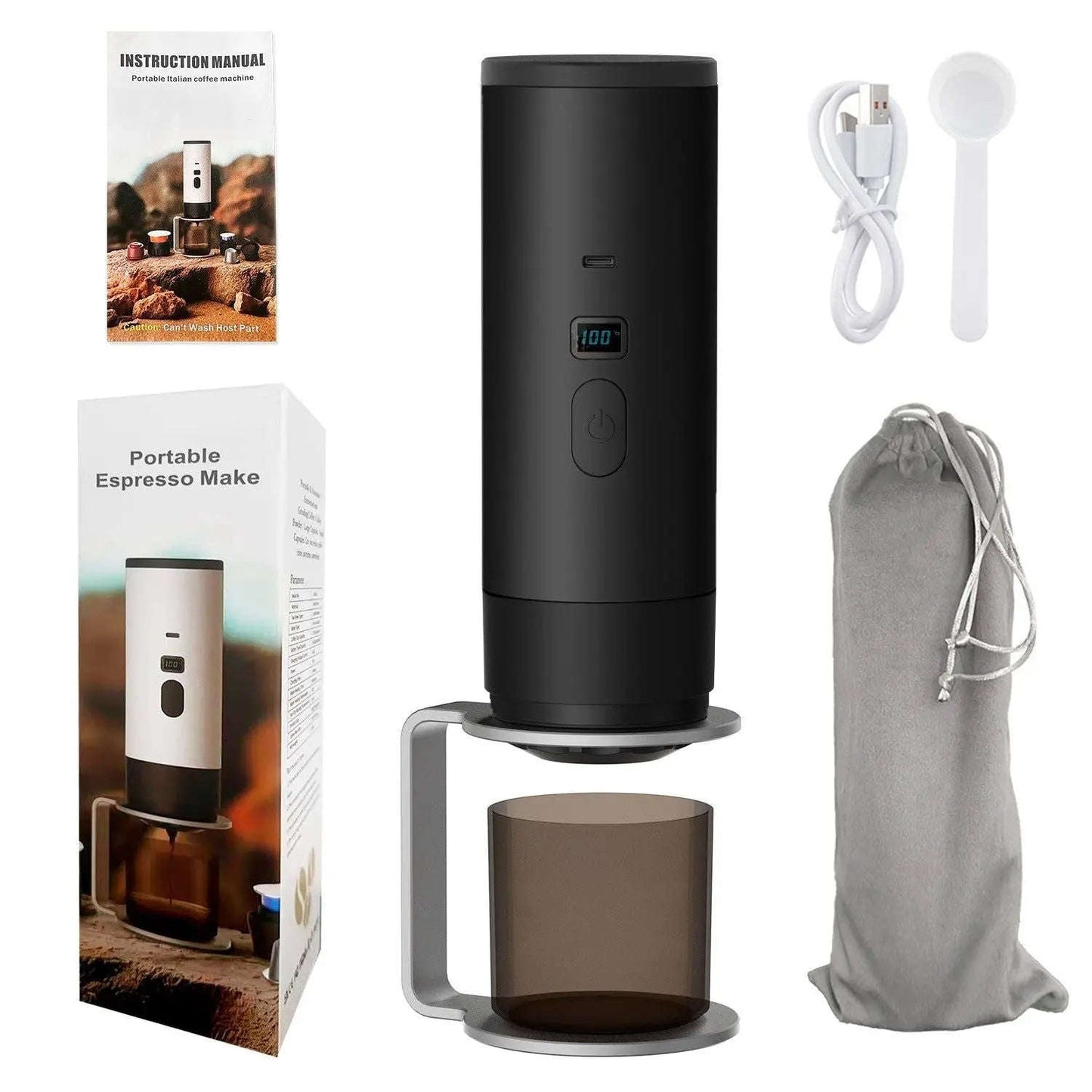 Portable Espresso Machine Splashis backpacking coffee battery powered coffee camping coffee maker capsule coffee maker cordless coffee maker digital nomad coffee espresso on the go gift for coffee lover mini espresso machine Nespresso portable