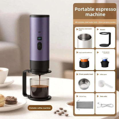 Portable Espresso Machine Splashis backpacking coffee battery powered coffee camping coffee maker capsule coffee maker cordless coffee maker digital nomad coffee espresso on the go gift for coffee lover mini espresso machine Nespresso portable