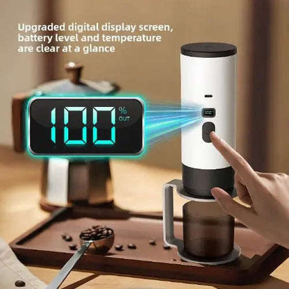 Portable Espresso Machine Splashis backpacking coffee battery powered coffee camping coffee maker capsule coffee maker cordless coffee maker digital nomad coffee espresso on the go gift for coffee lover mini espresso machine Nespresso portable