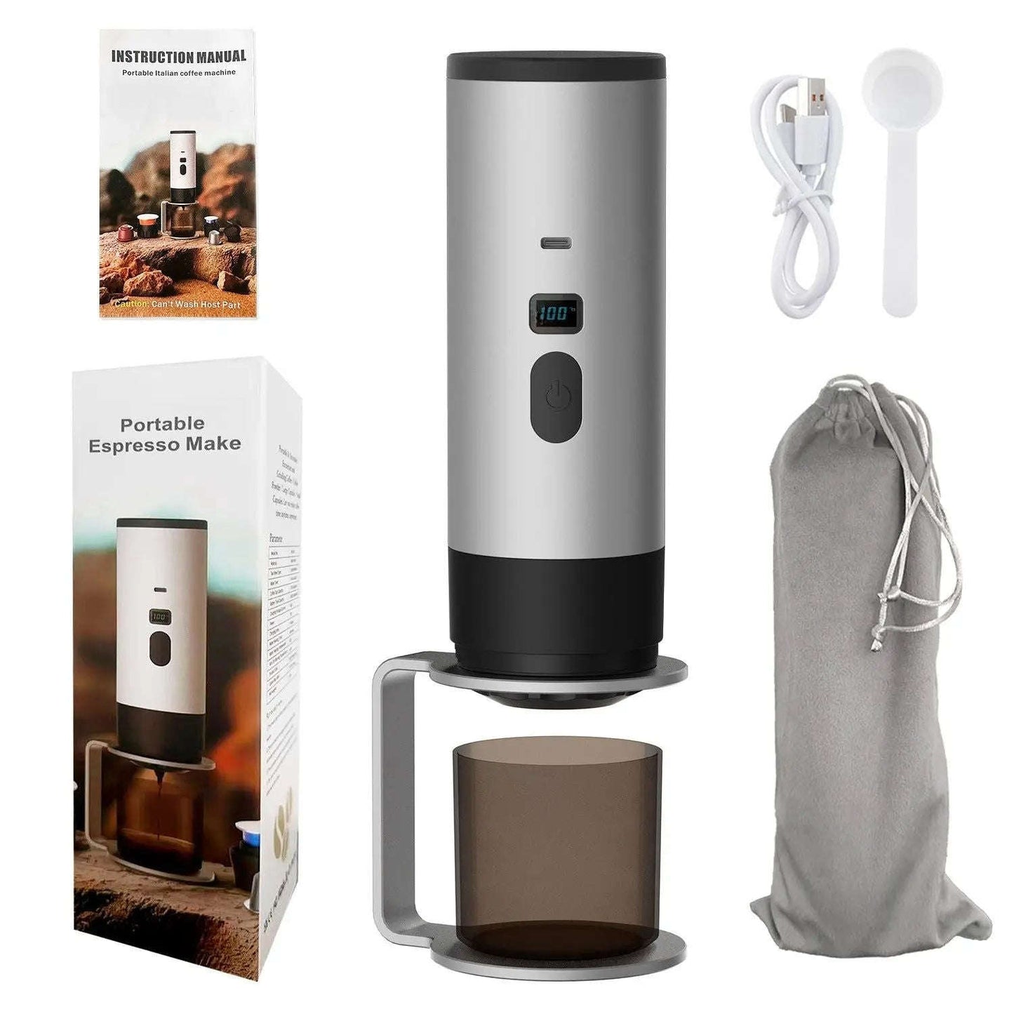 Portable Espresso Machine Splashis backpacking coffee battery powered coffee camping coffee maker capsule coffee maker cordless coffee maker digital nomad coffee espresso on the go gift for coffee lover mini espresso machine Nespresso portable