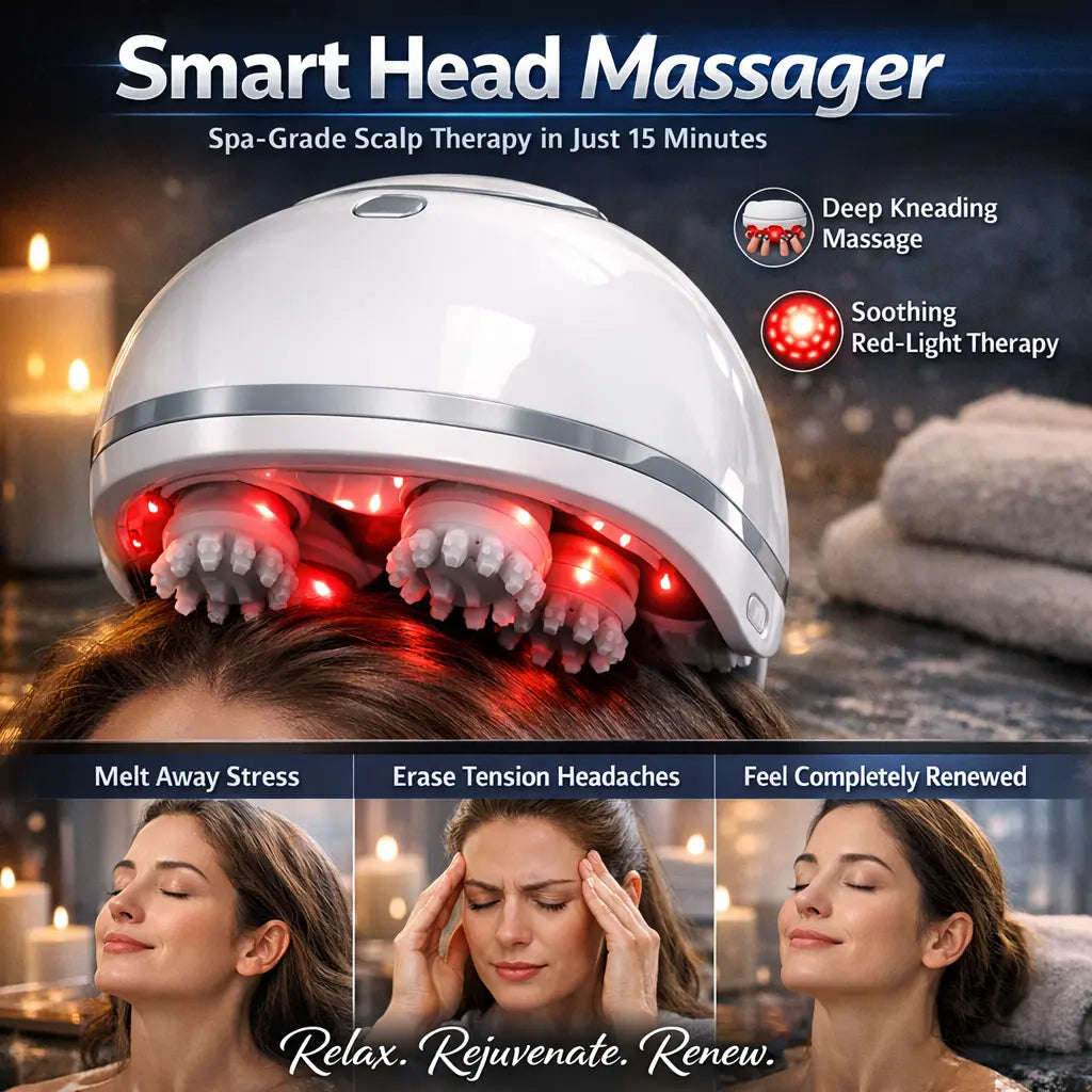 Portable Head Scalp Massager Splashis 2 Speed Massager Acupressure Massager Adjustable Intensity Anti-Stress Anti-Stress Device Beauty & Personal Care Beauty & Wellness Bestseller Blood Circulation Button Control Massager Calming Device Compact