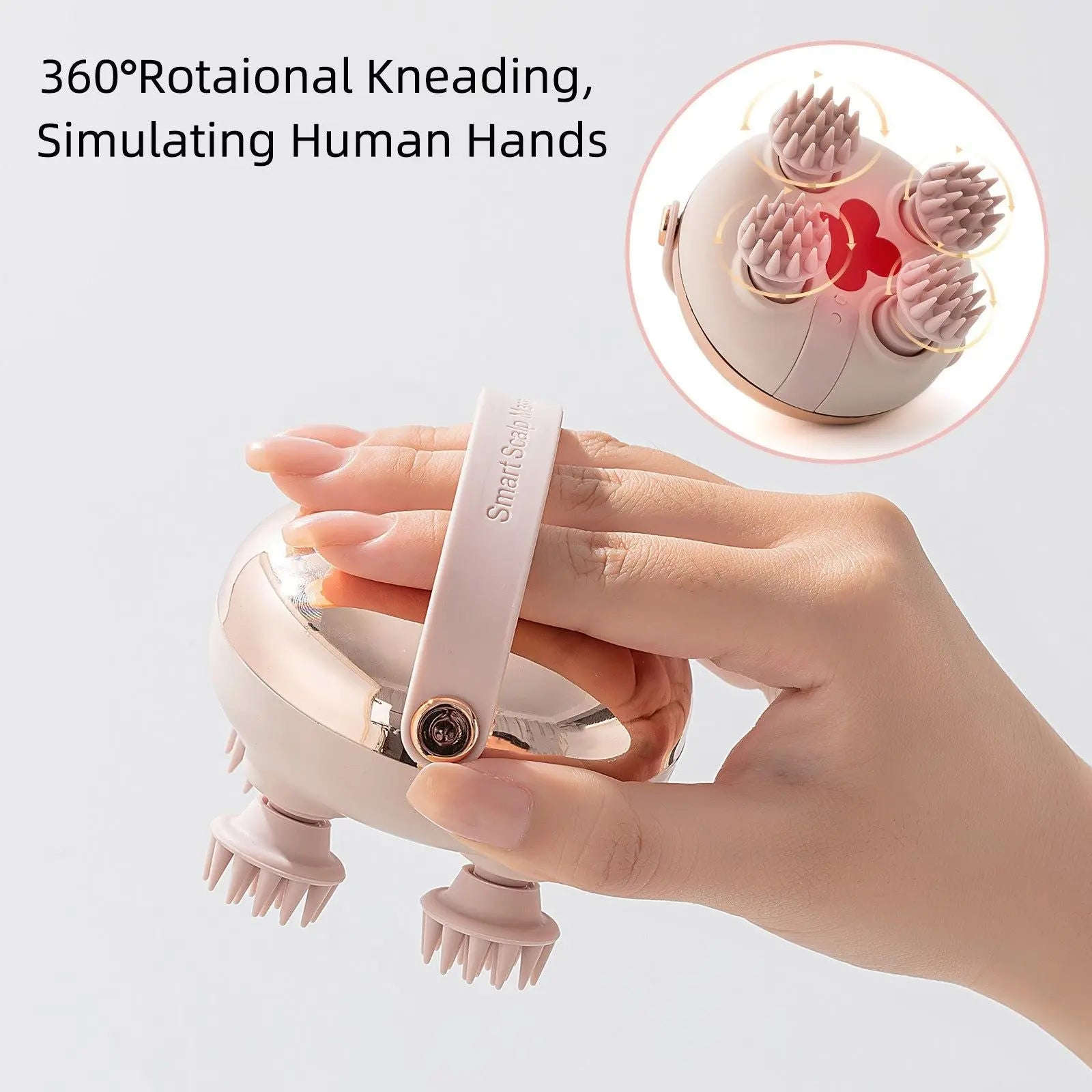 Portable Head Scalp Massager Splashis 2 Speed Massager Acupressure Massager Adjustable Intensity Anti-Stress Anti-Stress Device Beauty & Personal Care Beauty & Wellness Bestseller Blood Circulation Button Control Massager Calming Device Compact