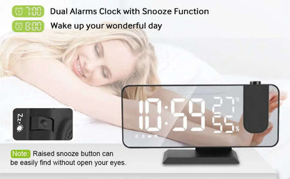 Projection Alarm Clock Splashis adjustable brightness clock alarm clock 2024 alarm clock for bedroom alarm clock for heavy sleepers alarm clock for seniors alarm clock with battery backup alarm clock with dimmer alarm clock with FM radio alarm